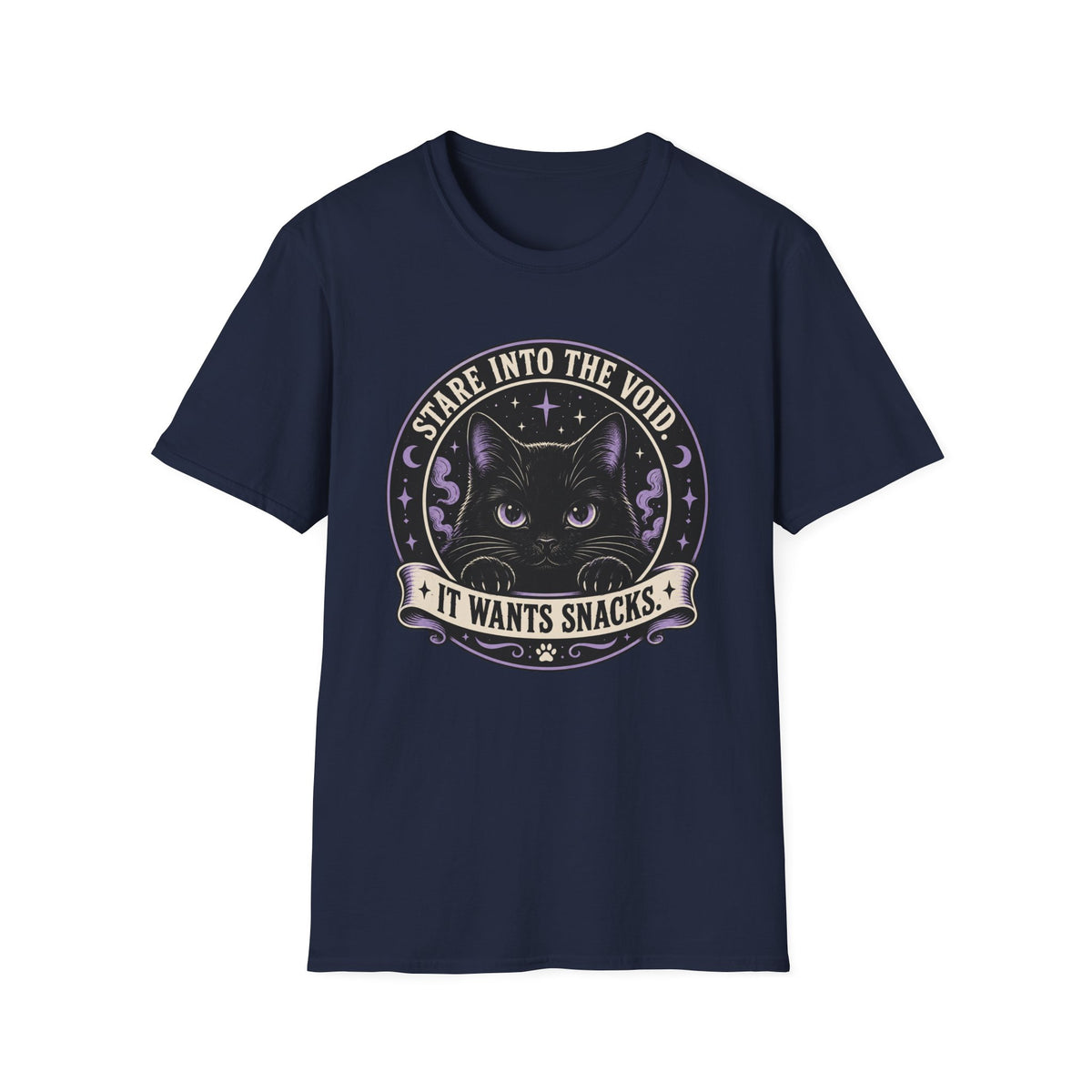 Stare Into The Void. It Wants Snacks T-Shirt