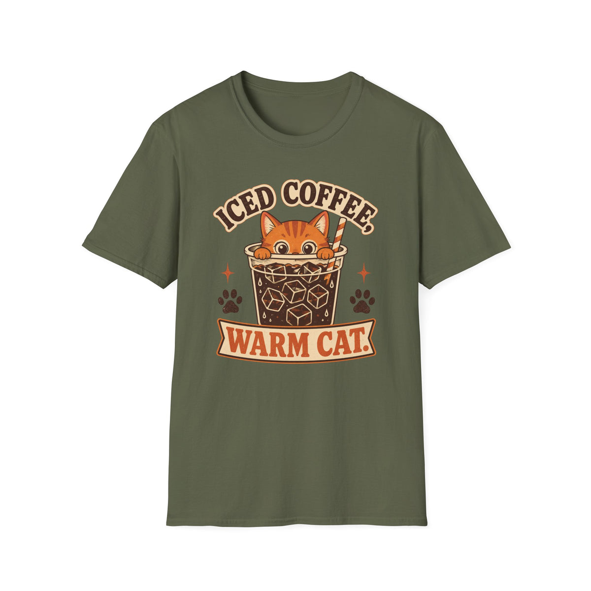 Iced Coffee Warm Cat T-Shirt