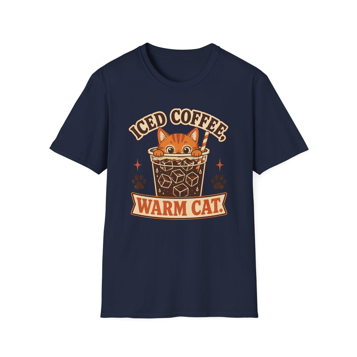 Iced Coffee Warm Cat T-Shirt