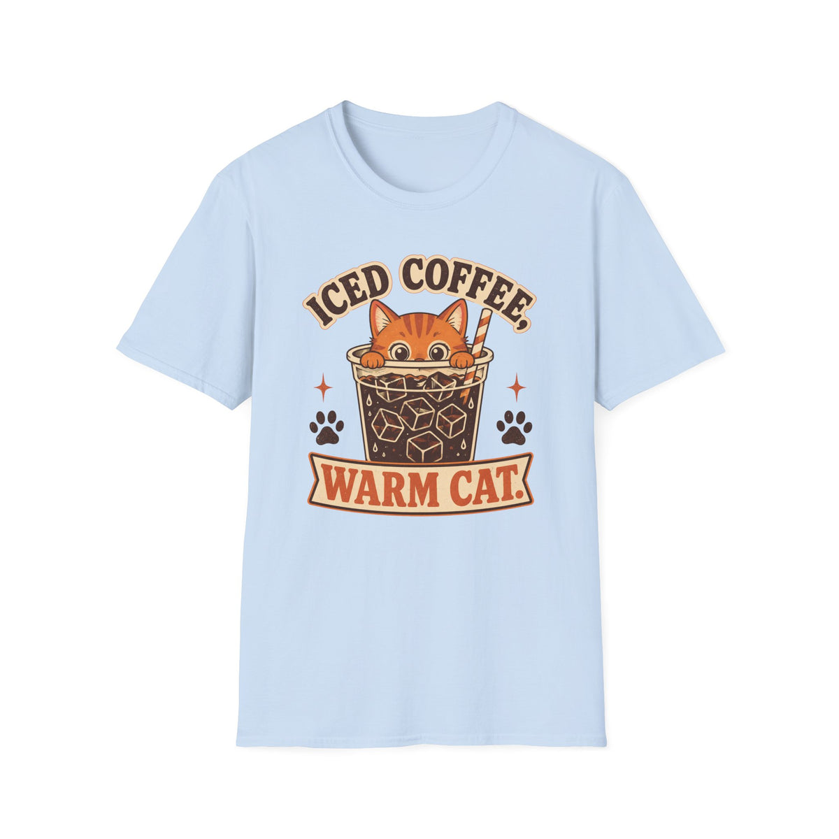 Iced Coffee Warm Cat T-Shirt