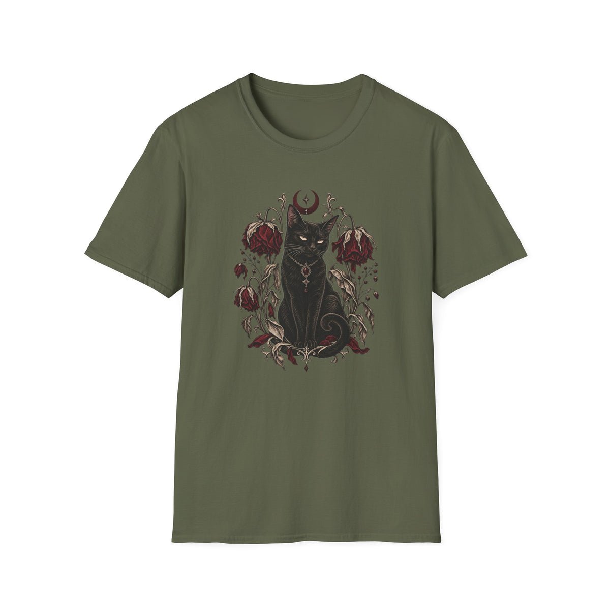 Wilted Flowers Cat T-Shirt
