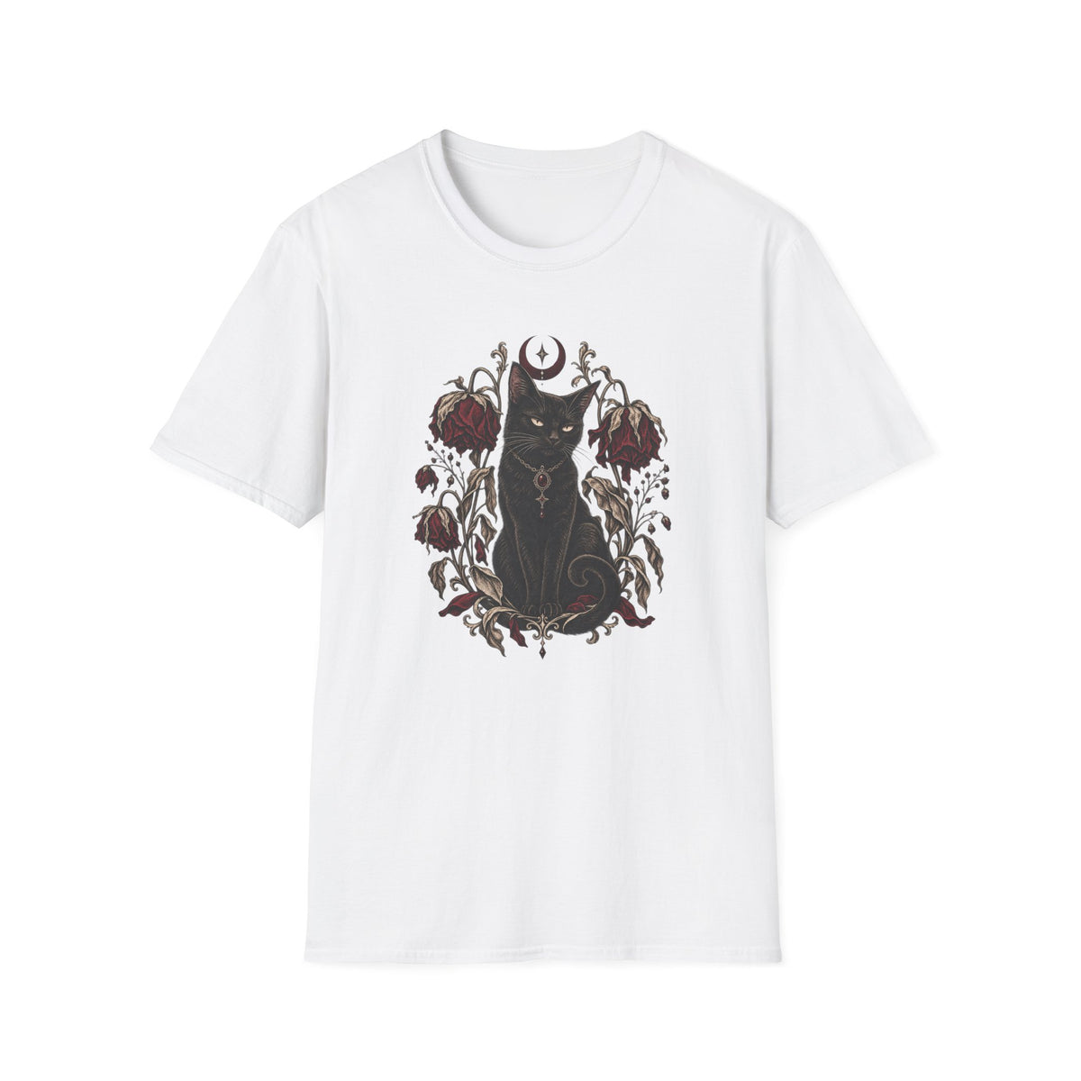 Wilted Flowers Cat T-Shirt