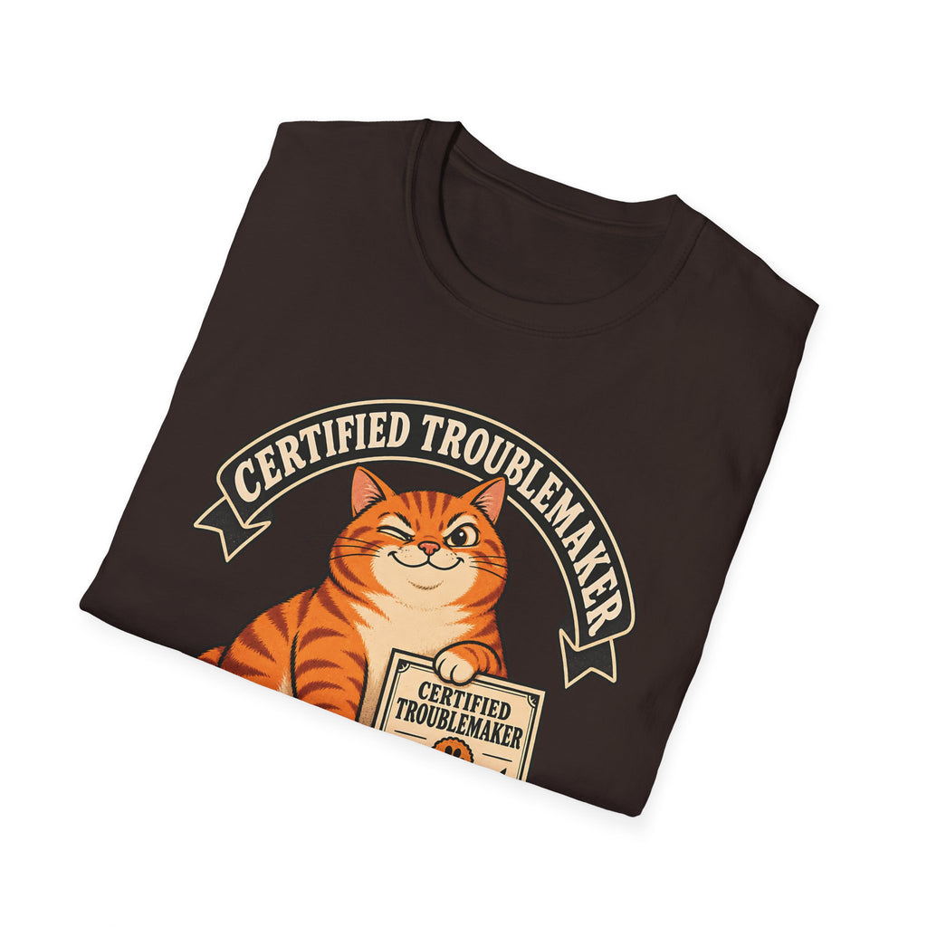 Certified Troublemaker Orange Cat Division T-Shirt