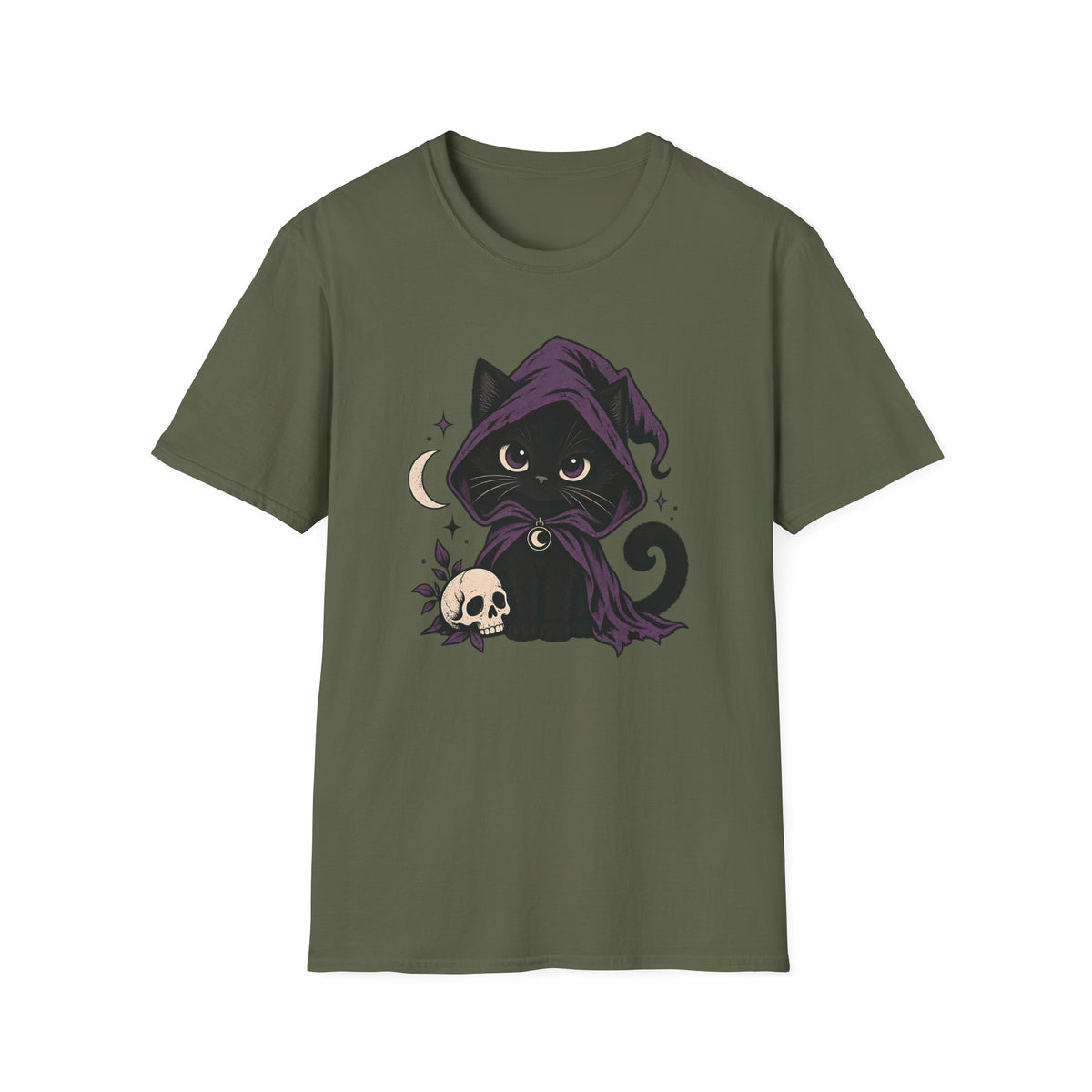 Gothic Hooded Cat T-Shirt