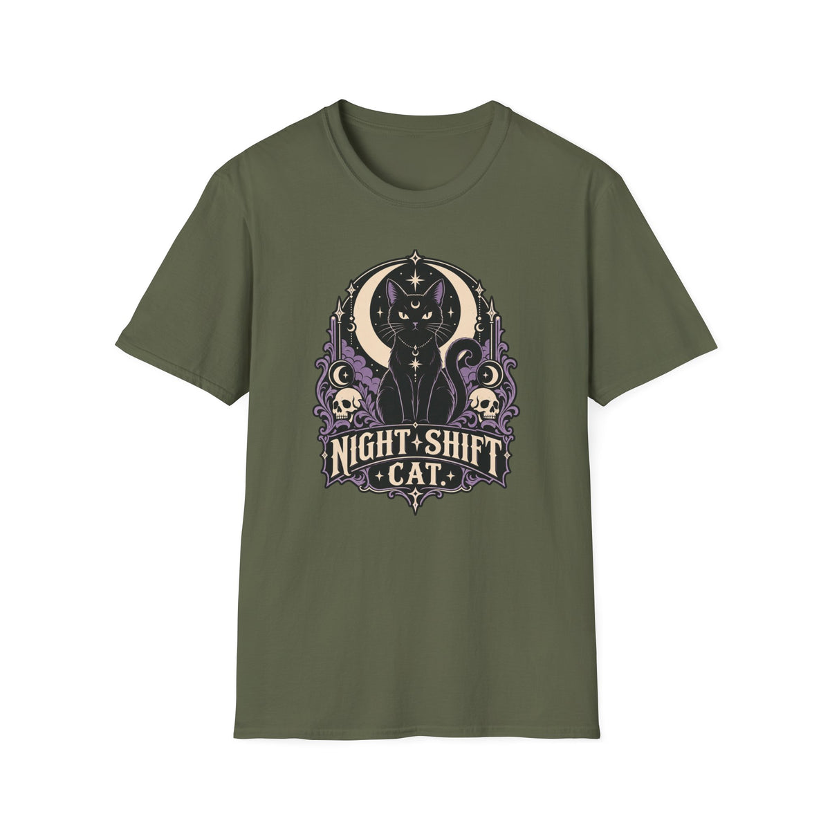 Night Shift Cat T-Shirt