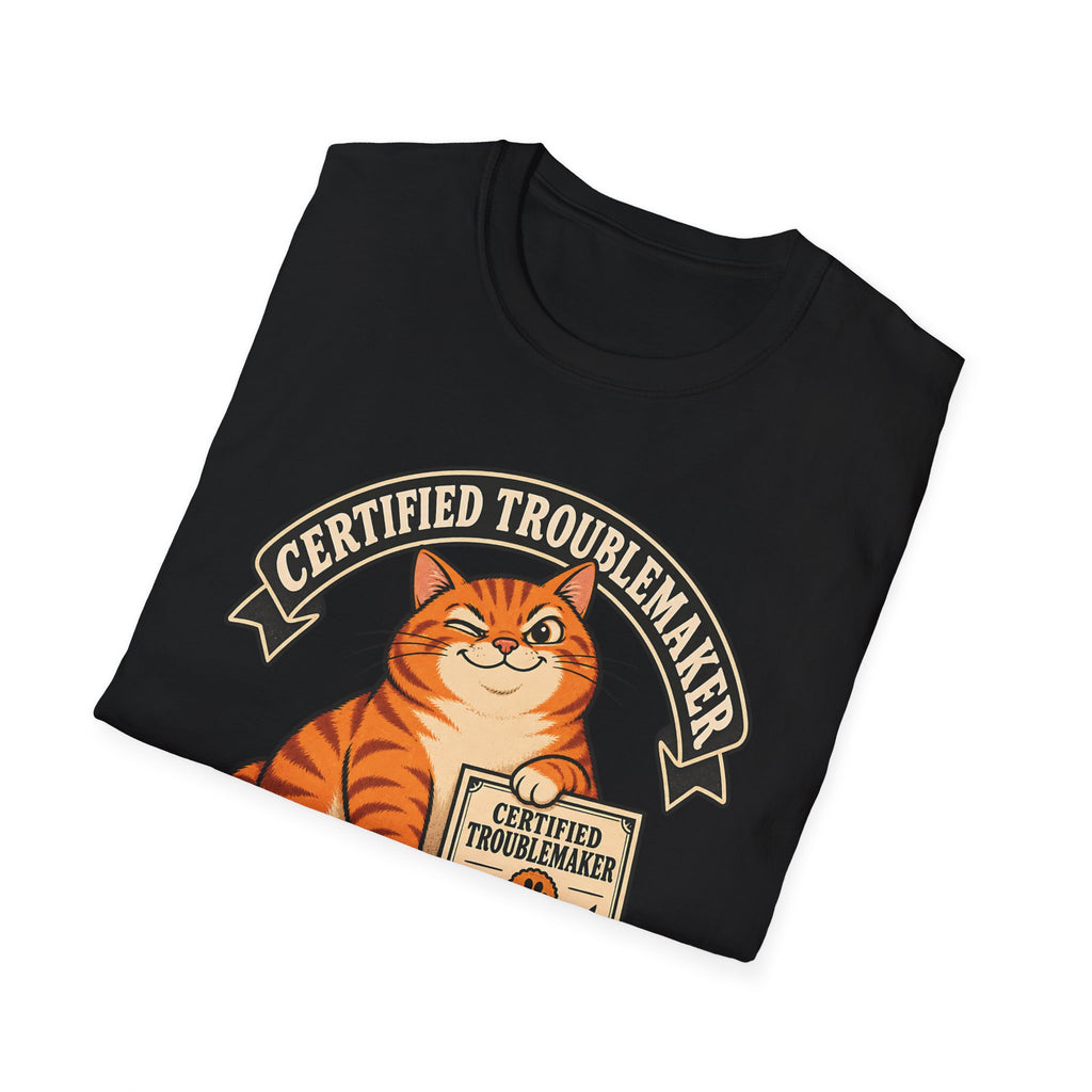 Certified Troublemaker Orange Cat Division T-Shirt