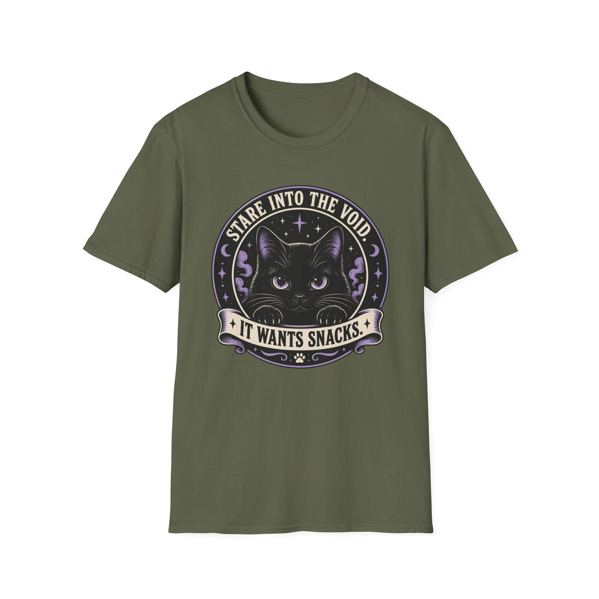 Stare Into The Void. It Wants Snacks T-Shirt