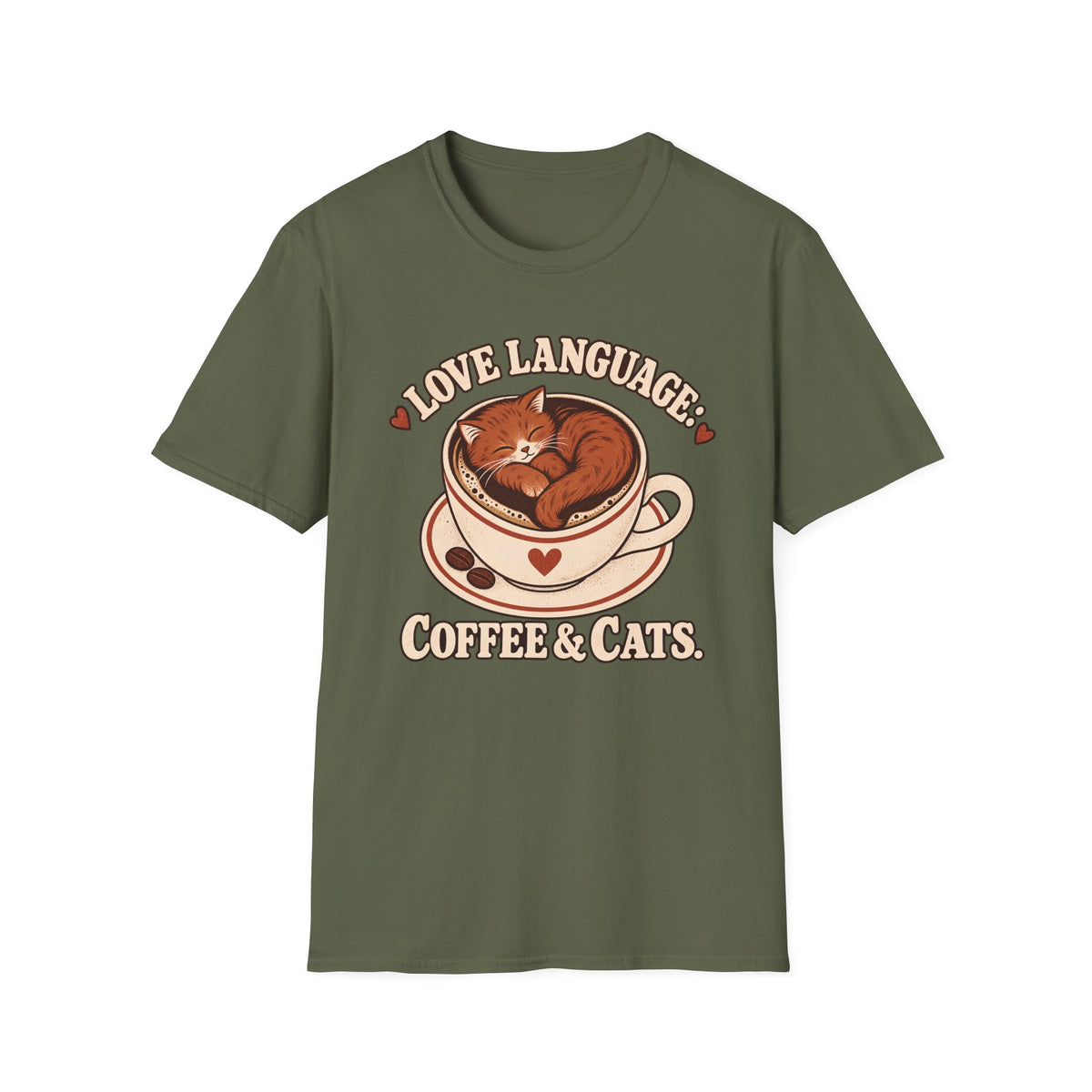 Love Language, Coffee and Cat T-Shirt