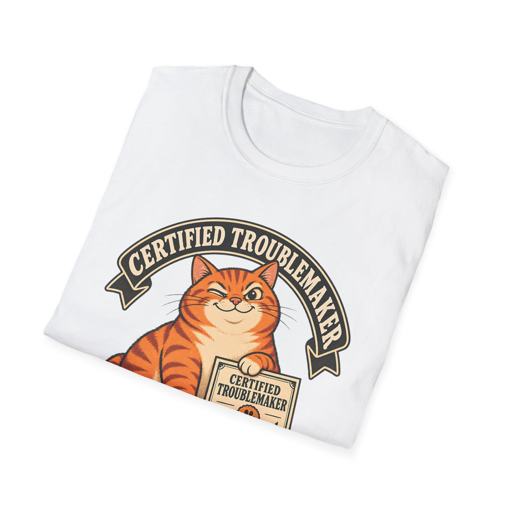 Certified Troublemaker Orange Cat Division T-Shirt