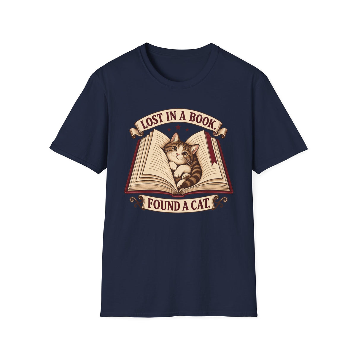 Lost in Book. Found a Cat T-Shirt