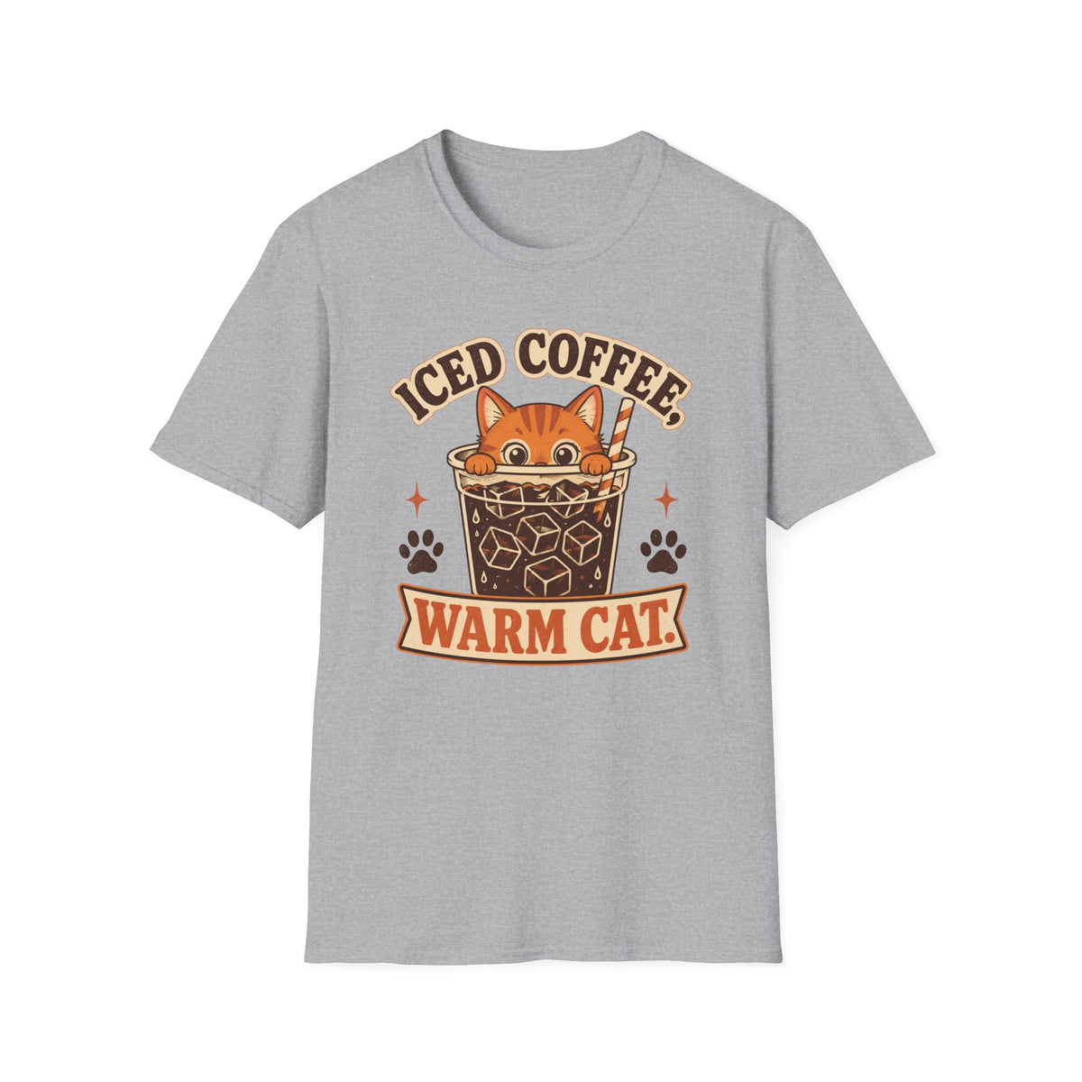 Iced Coffee Warm Cat T-Shirt