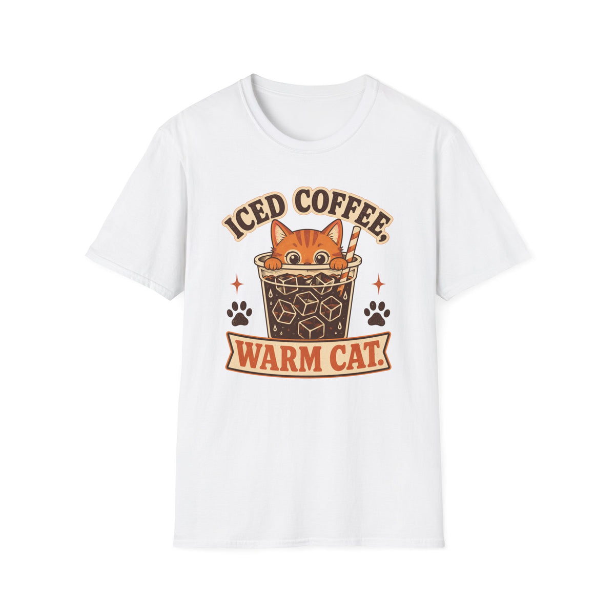 Iced Coffee Warm Cat T-Shirt