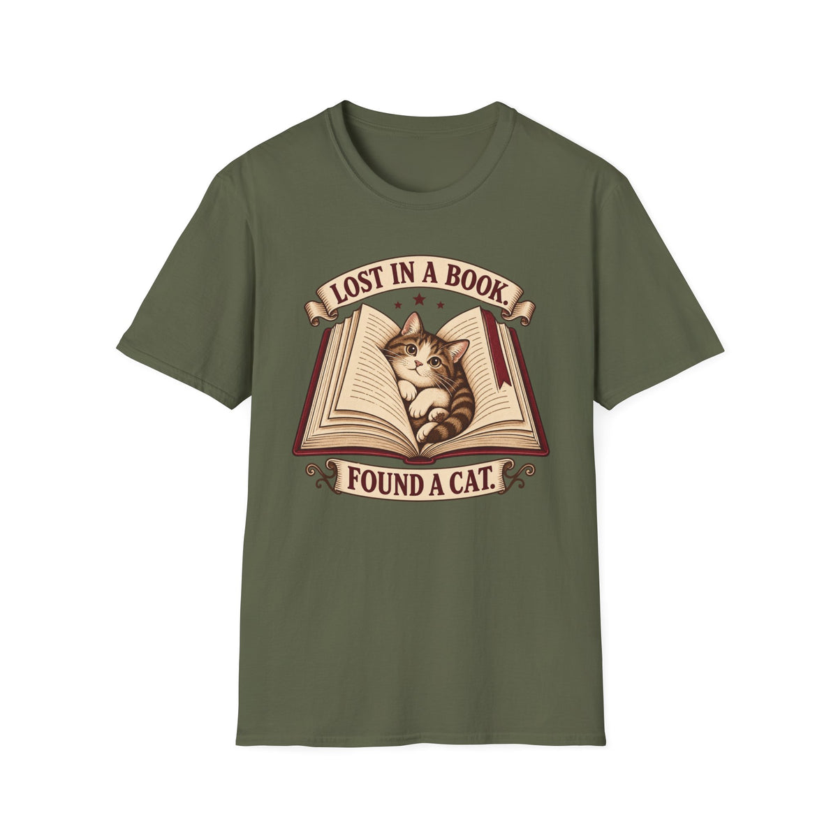 Lost in Book. Found a Cat T-Shirt