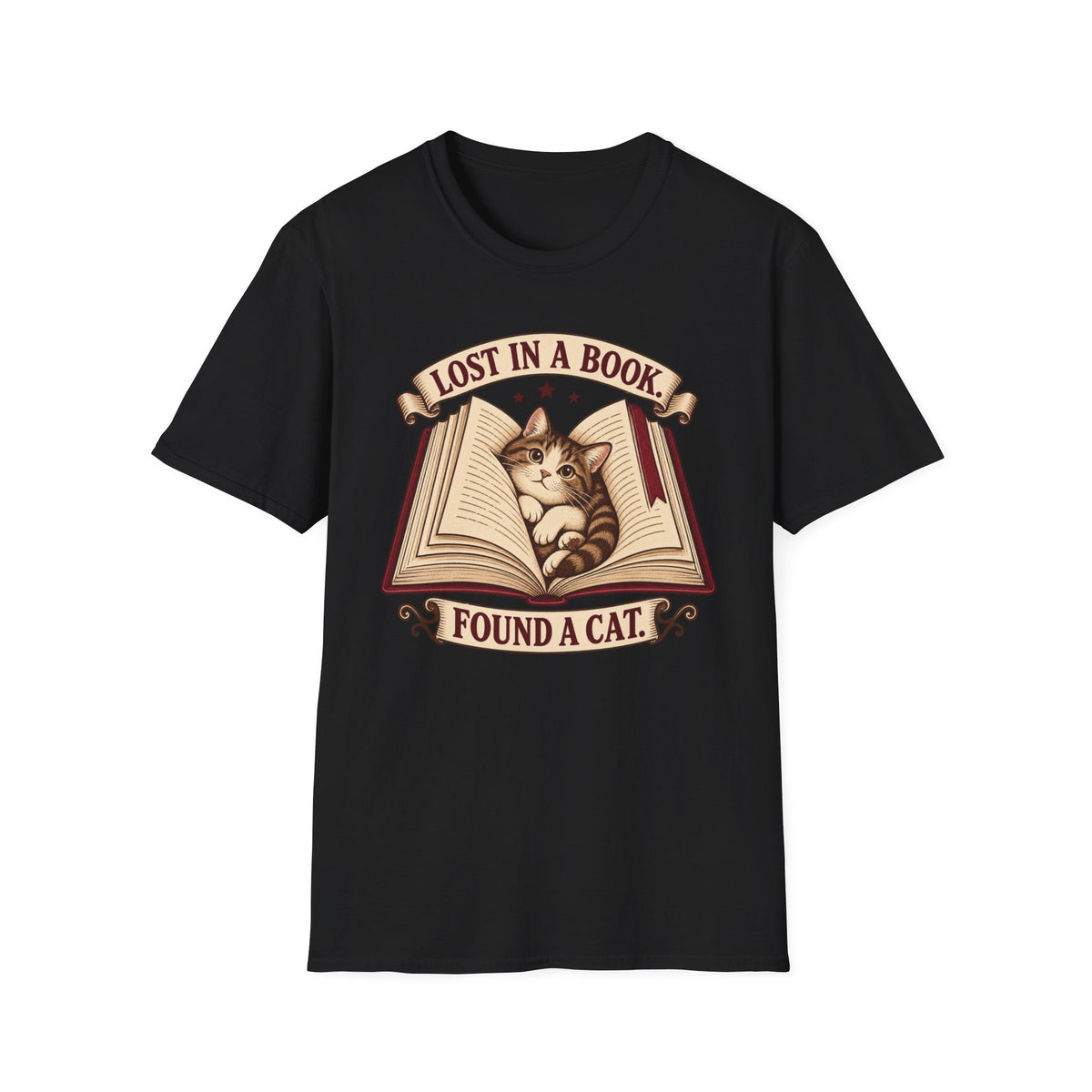 Lost in Book. Found a Cat T-Shirt